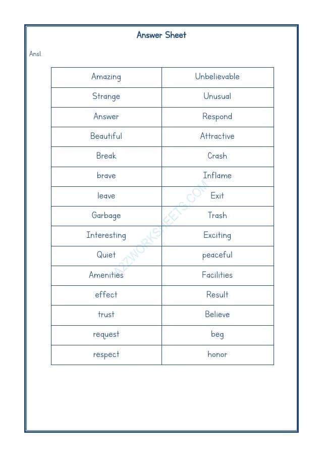 A2ZWorksheets:English-Grammar-Synonyms-08