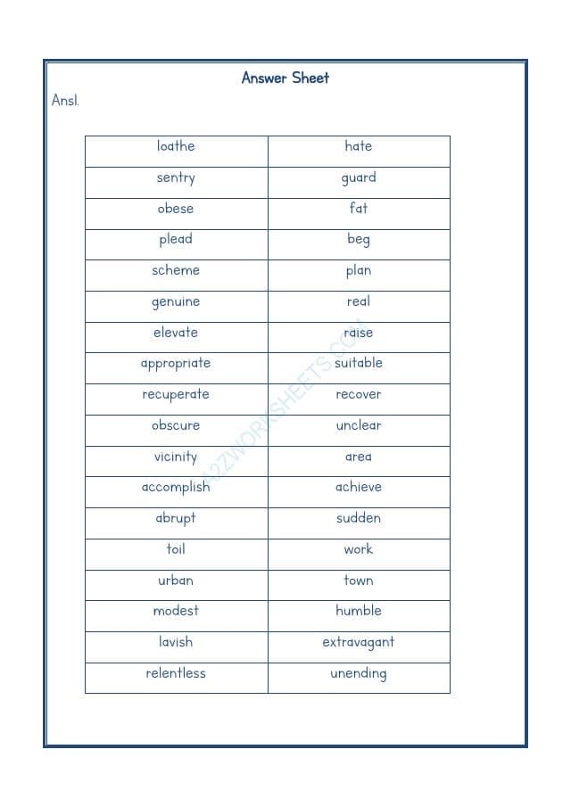 A2ZWorksheets:English-Grammar-Synonyms-03