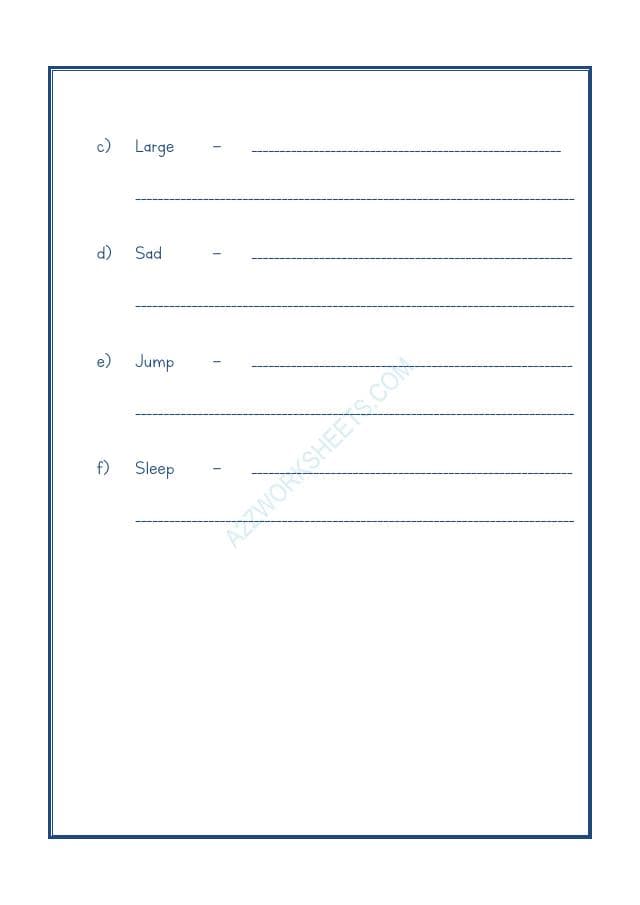 A2ZWorksheets:English-Grammar-Synonyms-09