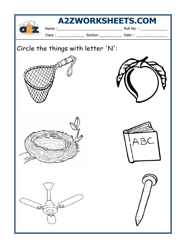 Circle The Letter N