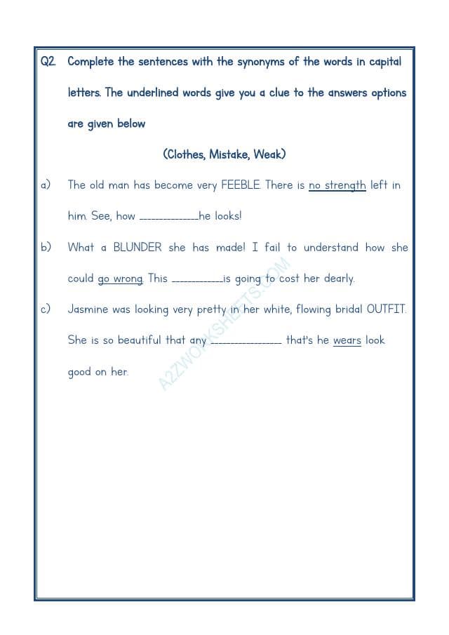 A2ZWorksheets:English-Grammar-Synonyms-03