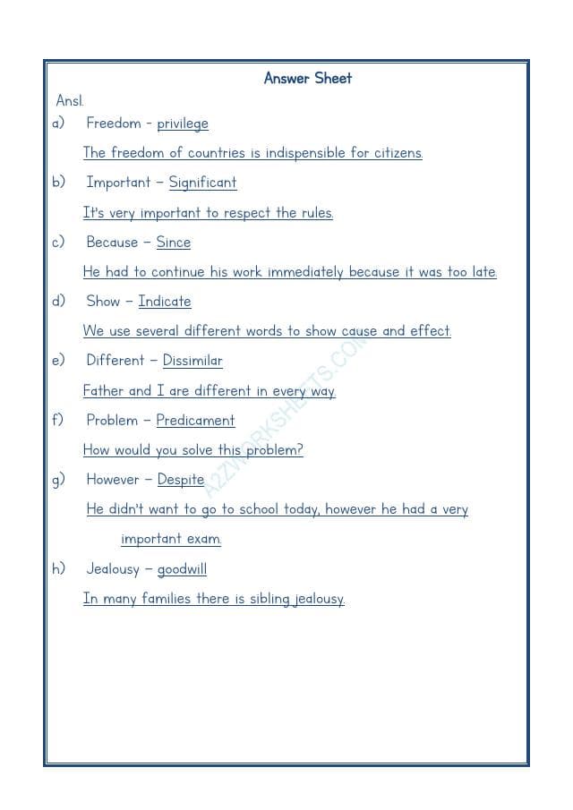 A2ZWorksheets:English-Grammar-Synonyms-10