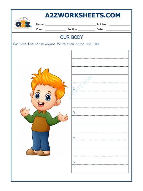 A2ZWorksheets:Science-Humans-Our Body-02