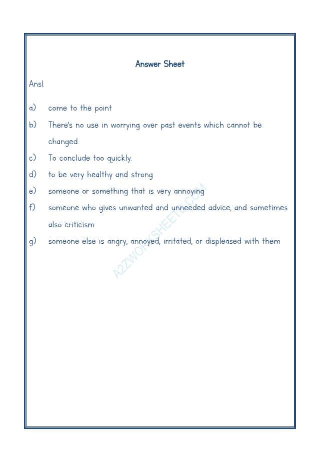 A2ZWorksheets:English-Reading-Idioms And Phrases-01