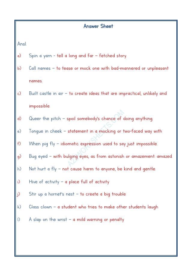A2ZWorksheets:English-Reading-Idioms And Phrases-06