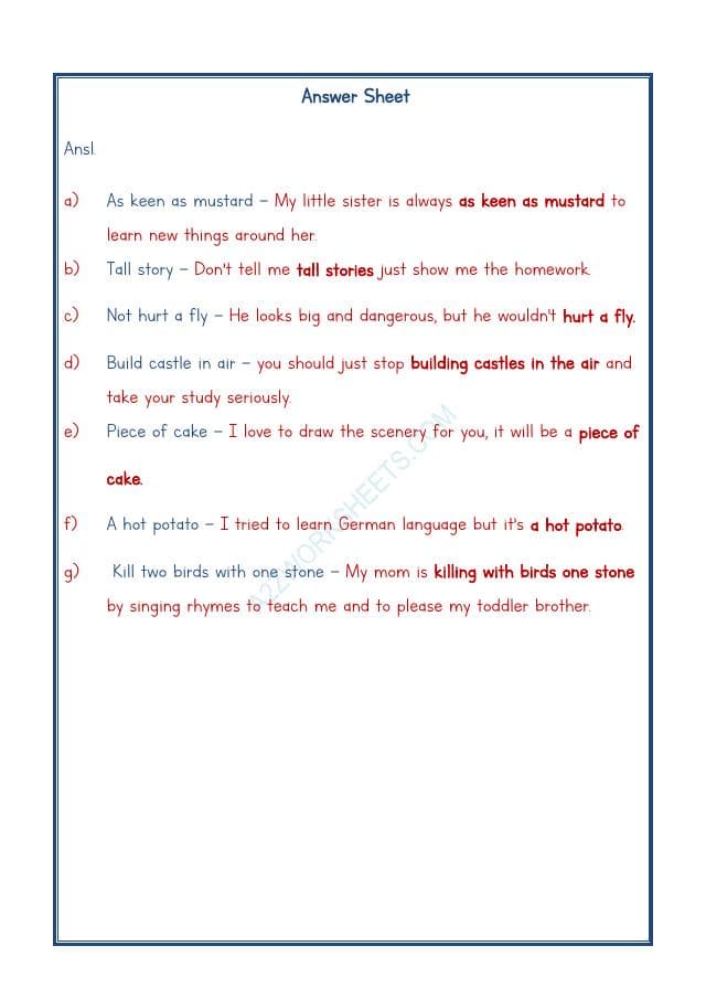 A2ZWorksheets:English-Reading-Idioms And Phrases-07