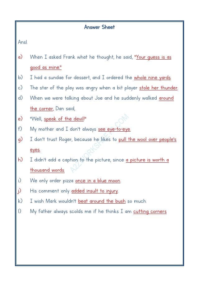 A2ZWorksheets:English-Reading-Idioms And Phrases-08