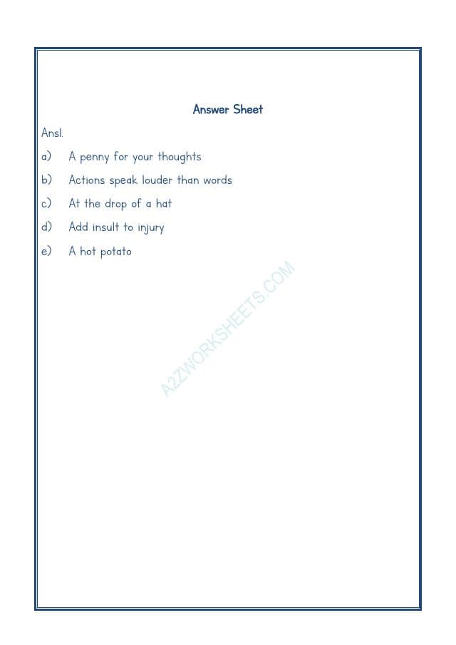 A2ZWorksheets:English-Reading-Idioms And Phrases-10