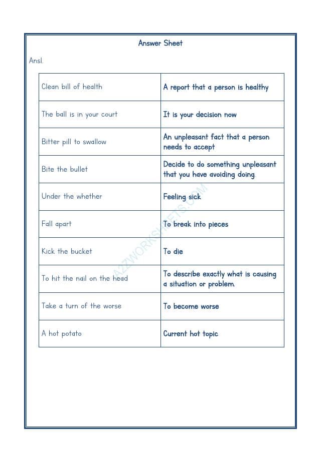 A2ZWorksheets:English-Reading-Idioms And Phrases-06