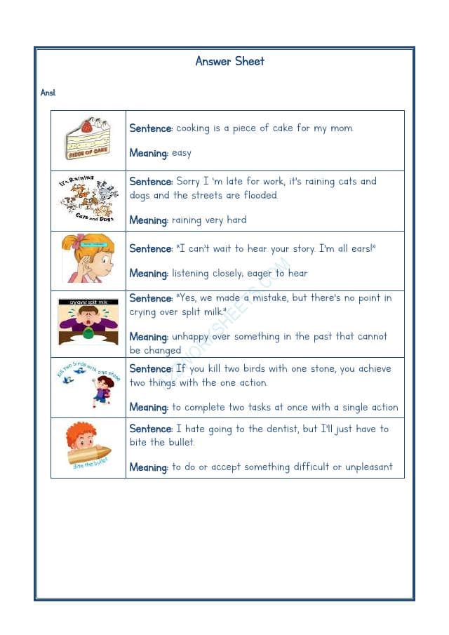 A2ZWorksheets:English-Reading-Idioms And Phrases-08
