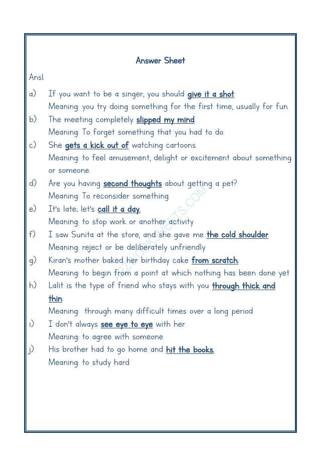 A2ZWorksheets:English-Reading-Idioms And Phrases-01