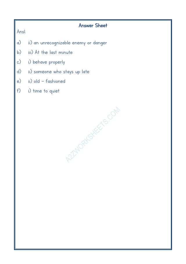 A2ZWorksheets:English-Reading-Idioms And Phrases-03