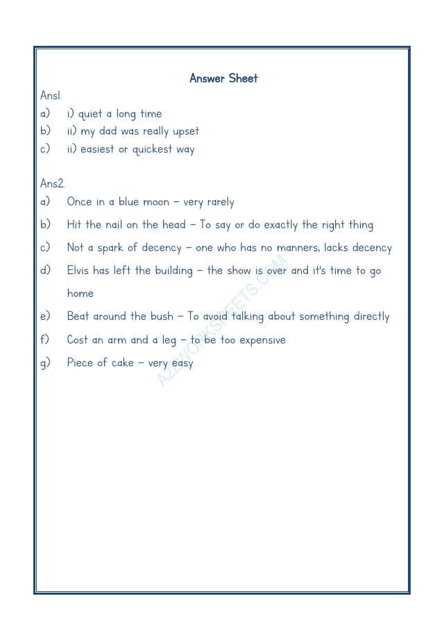 A2ZWorksheets:English-Reading-Idioms And Phrases-06