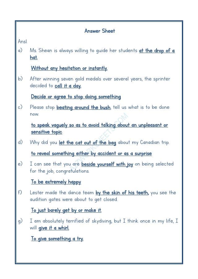 A2ZWorksheets:English-Reading-Idioms And Phrases-08