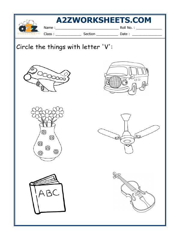 Circle The Letter V
