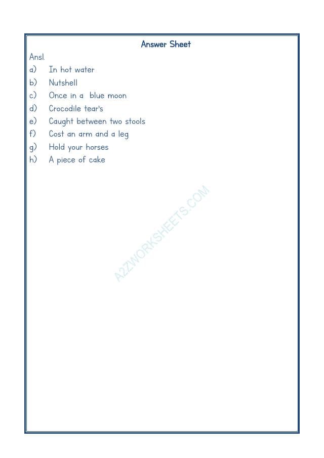 A2ZWorksheets:English-Reading-Idioms And Phrases-07