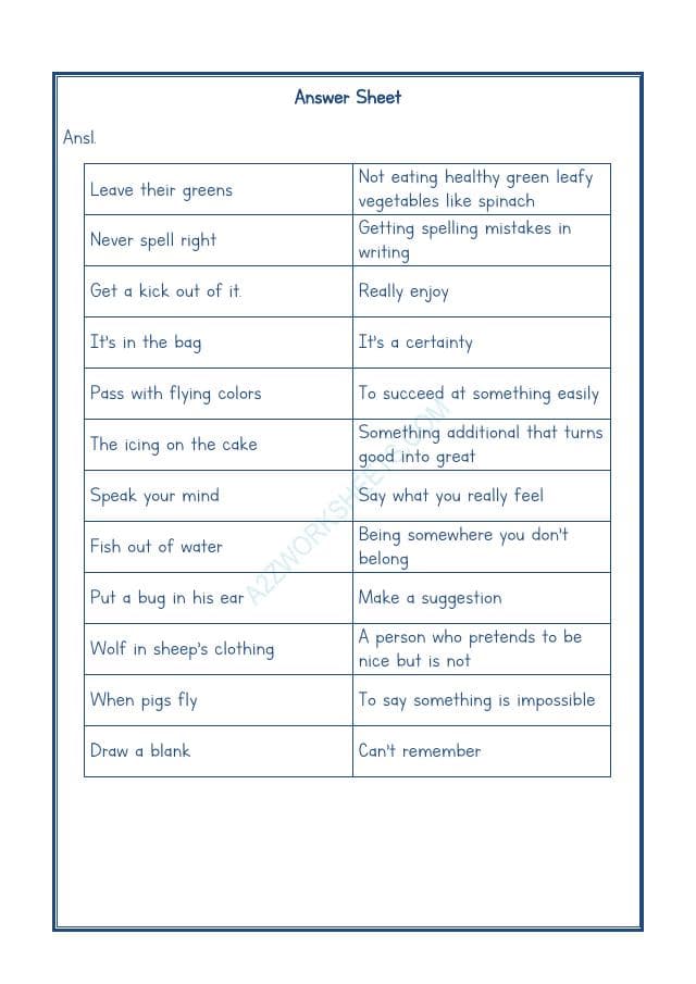 A2ZWorksheets:English-Reading-Idioms And Phrases-08