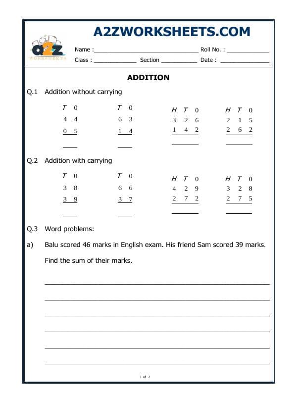 A2ZWorksheets:Maths-Addition-Addition-04