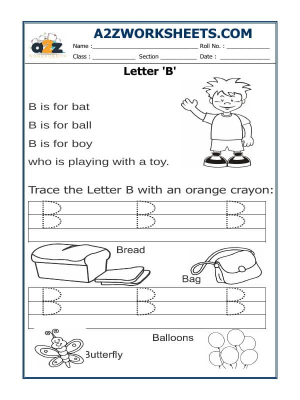 Trace The Letter B