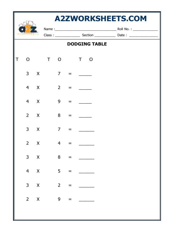 A2ZWorksheets:Maths-Multiplication-Dodging Table-17