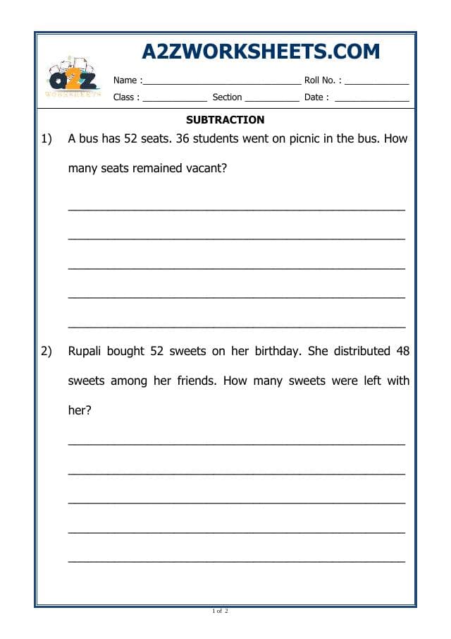A2ZWorksheets:Maths-Subtraction-Subtraction-03