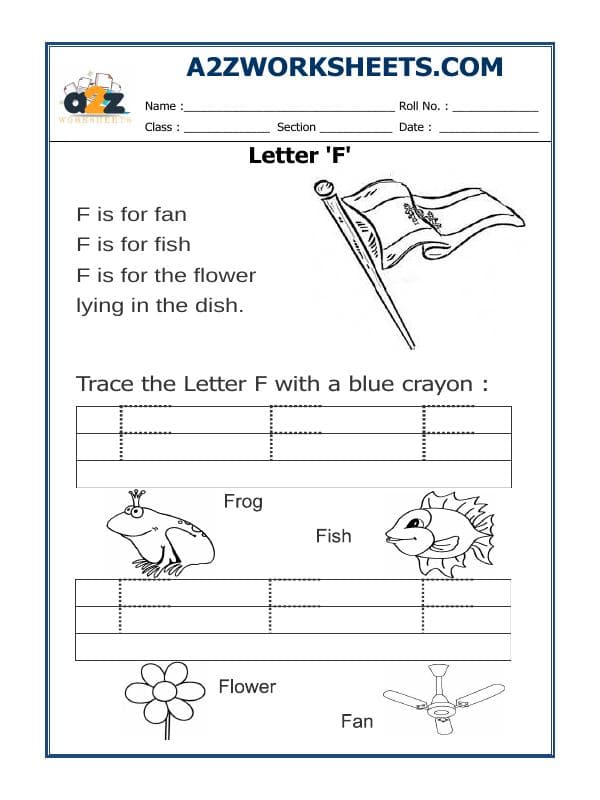 Trace The Letter F