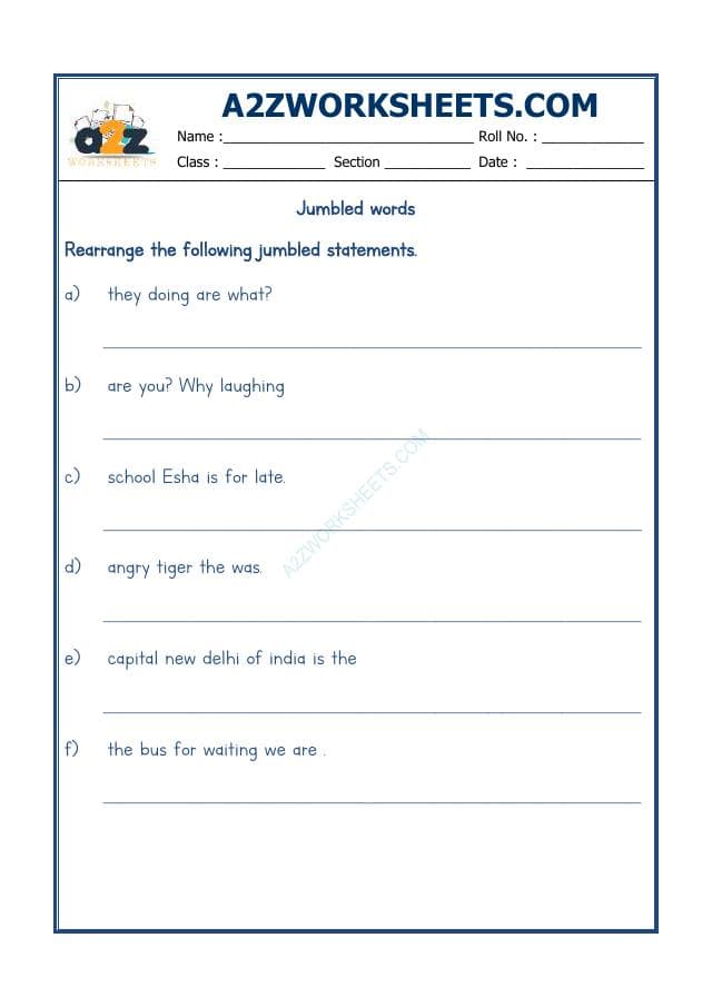 A2ZWorksheets:English-Grammar-Jumbled Words-10