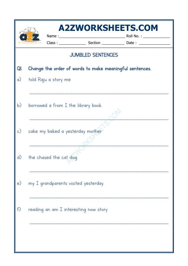 A2ZWorksheets:English-Grammar-Jumbled Words-01