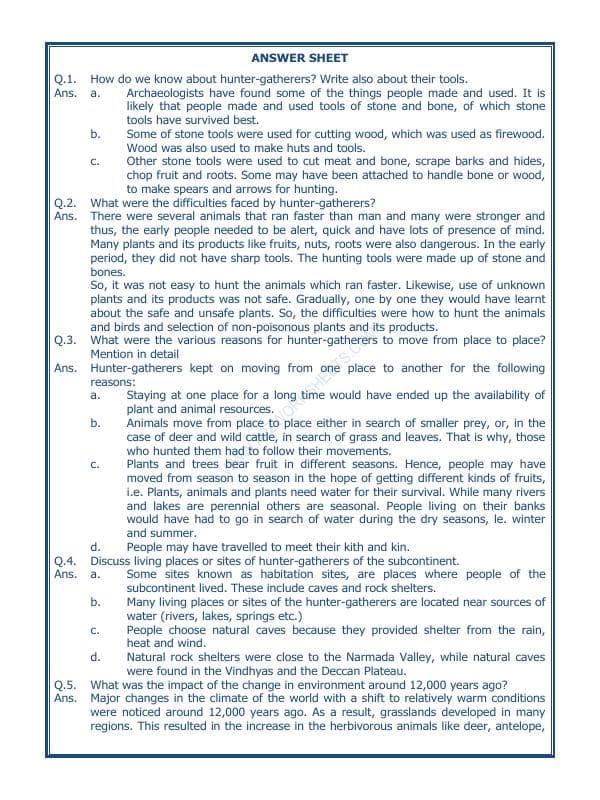 A2ZWorksheets:General Awareness-Our History and Heritage-On The Trial Of The Earliest People-10