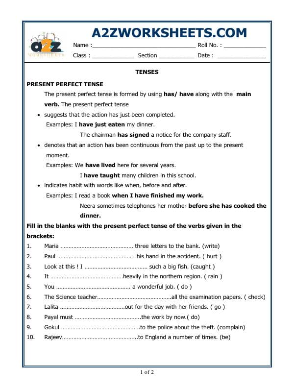 A2ZWorksheets:English-Grammar-Tenses-02
