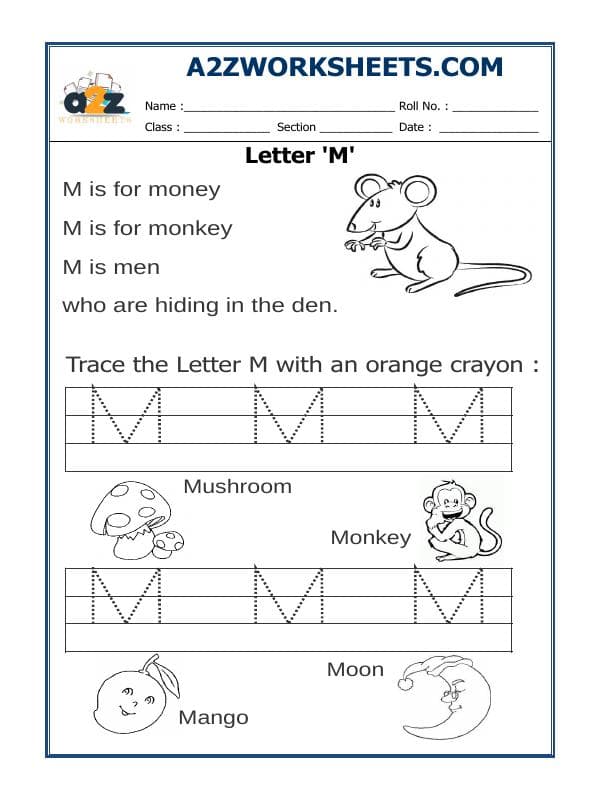 Trace The Letter M