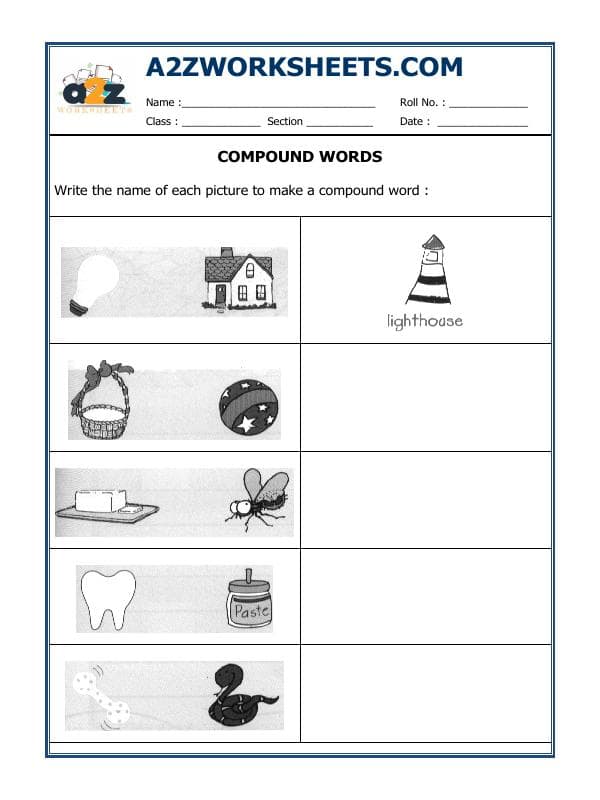 A2ZWorksheets:English-Grammar-Compound Words-04