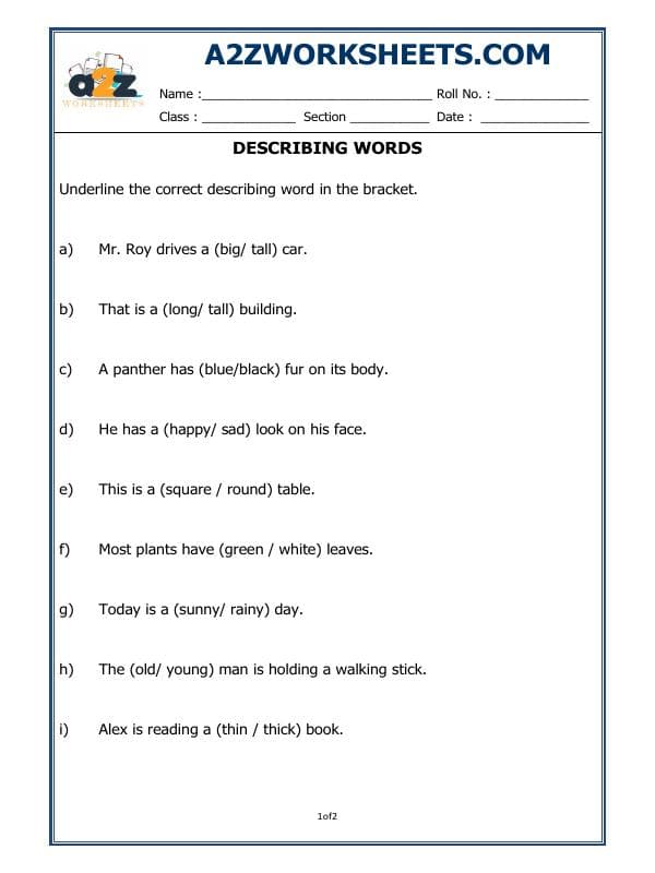A2ZWorksheets:English-Grammar-Naming Words-02