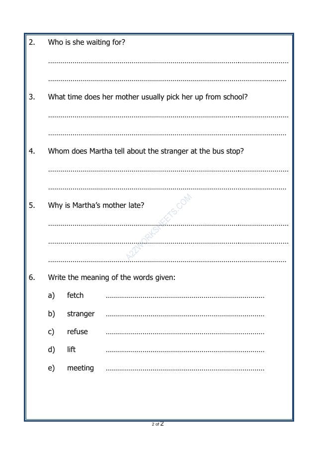 A2ZWorksheets:English-Reading-Comprehension Passage-34