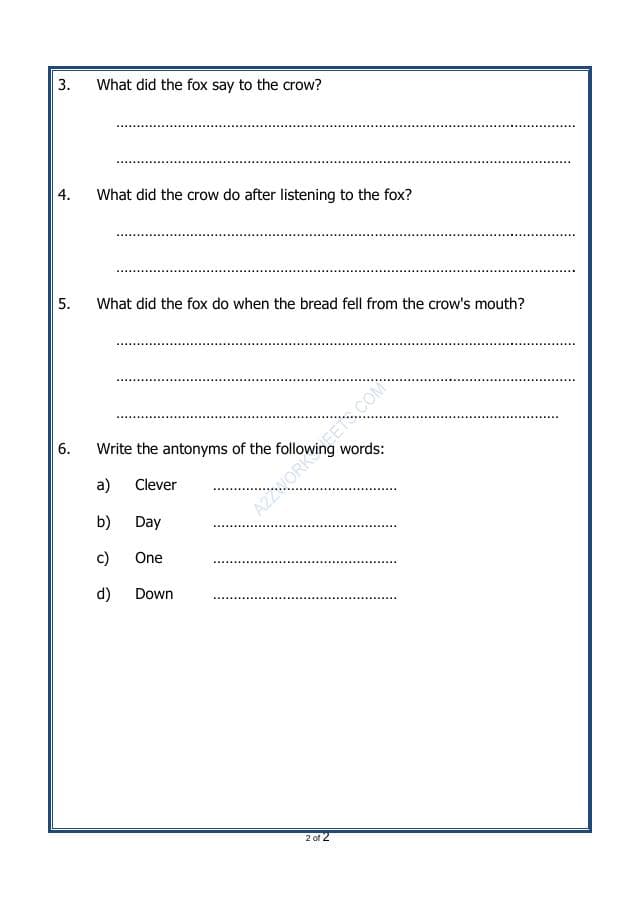A2ZWorksheets:English-Reading-Comprehension Passage-35