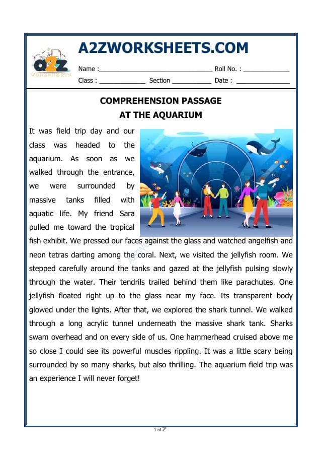 A2ZWorksheets:English-Reading-Comprehension Passage-37