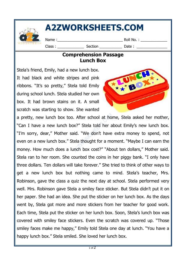 A2ZWorksheets:English-Reading-Comprehension Passage-38