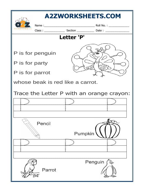 Trace The Letter P