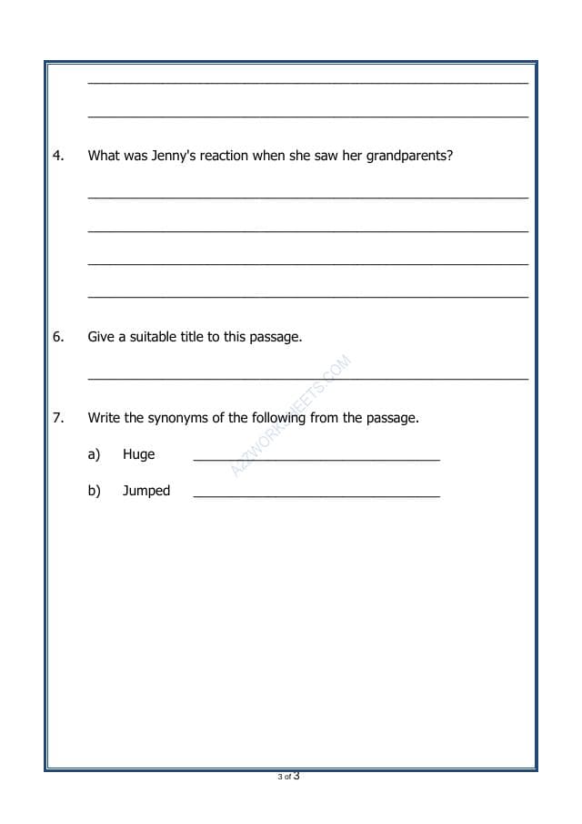 A2ZWorksheets:English-Reading-Comprehension Passage-42