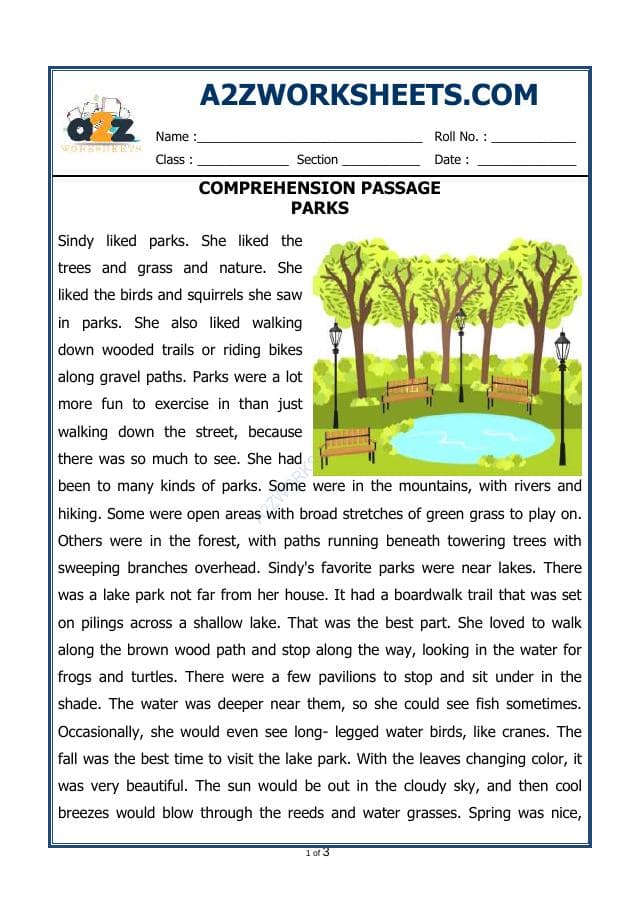 A2ZWorksheets:English-Reading-Comprehension Passage-46