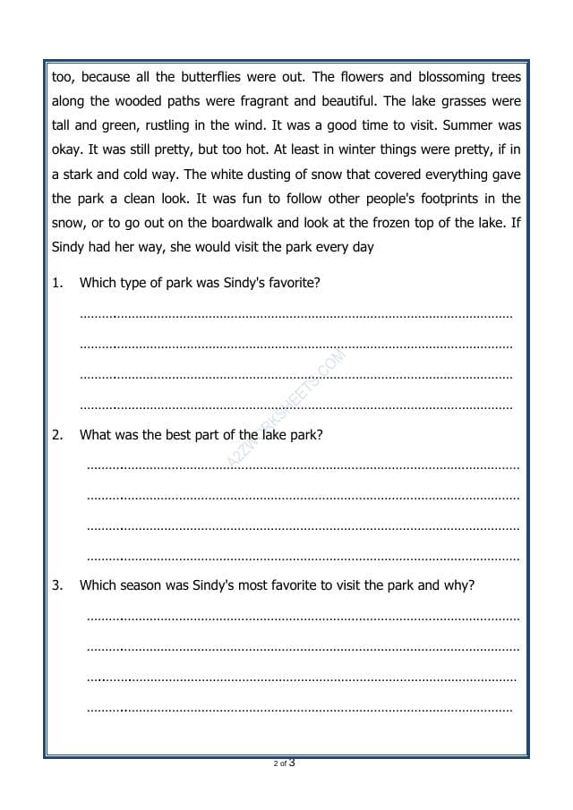A2ZWorksheets:English-Reading-Comprehension Passage-46