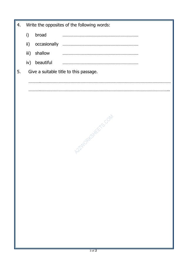 A2ZWorksheets:English-Reading-Comprehension Passage-46