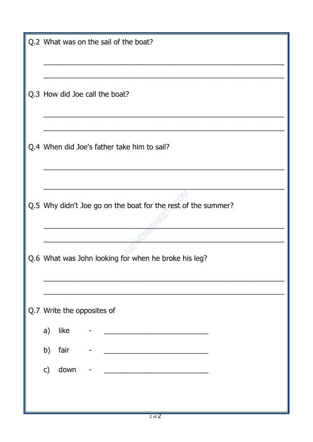 A2ZWorksheets:English-Reading-Comprehension Passage-50