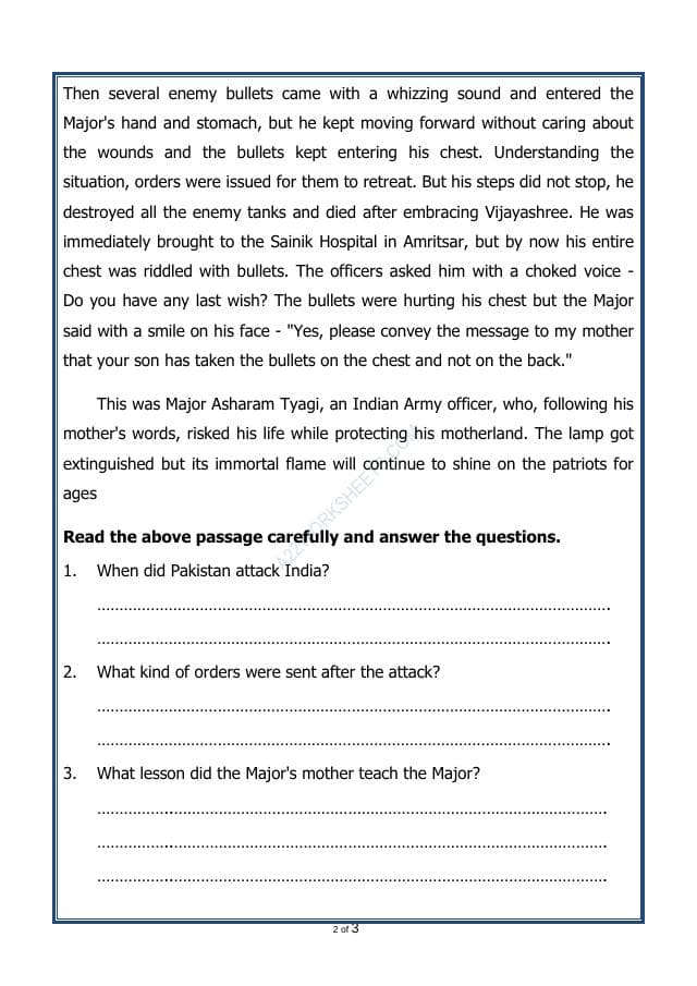 A2ZWorksheets:English-Reading-Comprehension Passage-55