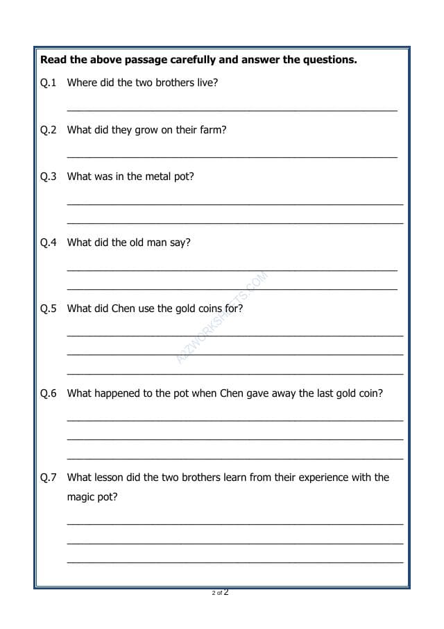 A2ZWorksheets:English-Reading-Comprehension Passage-37