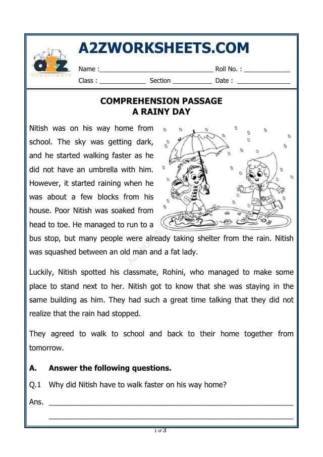 A2ZWorksheets:English-Reading-Comprehension Passage-43