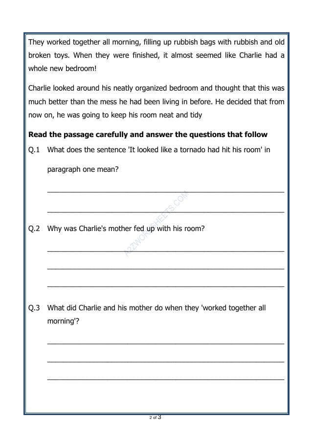 A2ZWorksheets:English-Reading-Comprehension Passage-44