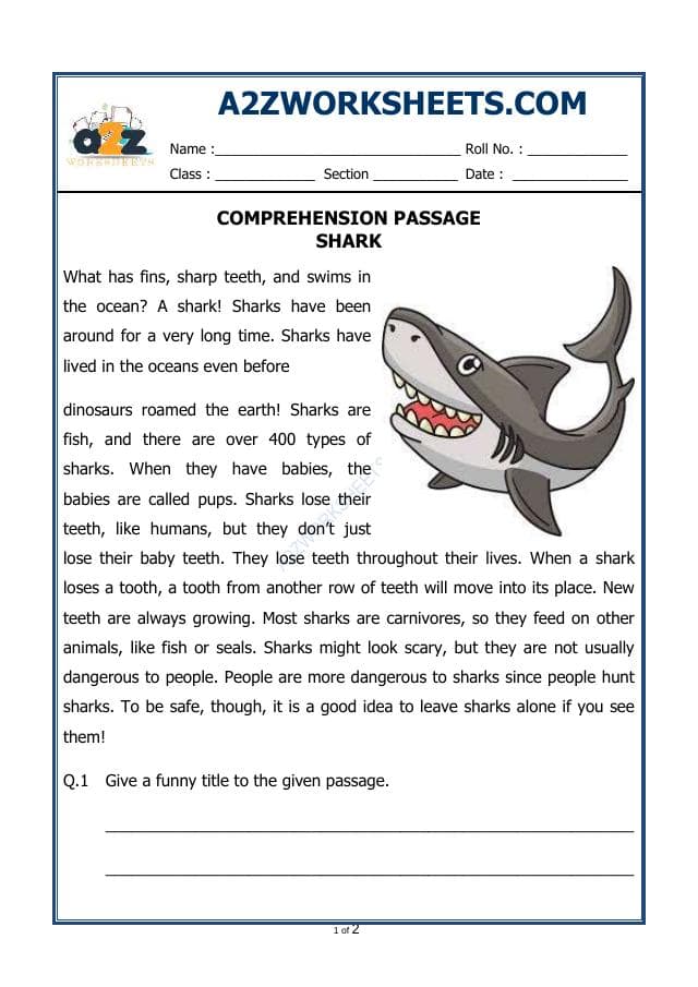 A2ZWorksheets:English-Reading-Comprehension Passage-47