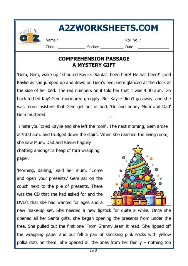 A2ZWorksheets:English-Reading-Comprehension Passage-48