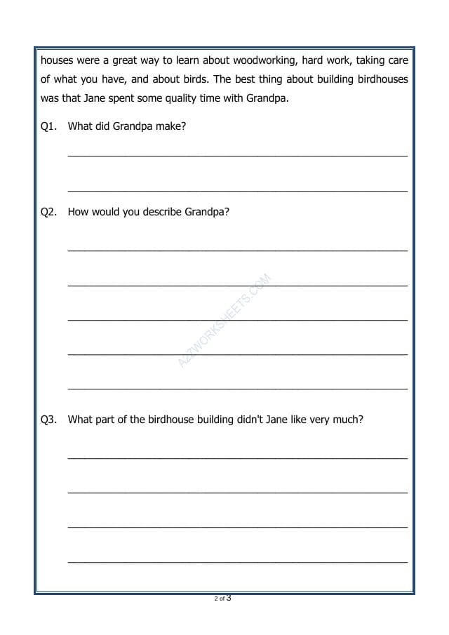 A2ZWorksheets:English-Reading-Comprehension Passage-51